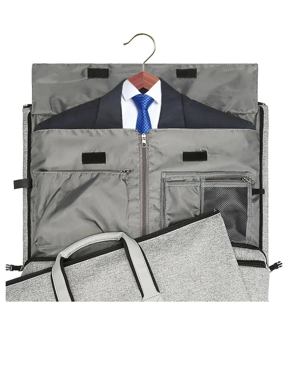Convertible Garment Carry On Duffle Bag Shoulder Strap Hanging Suit Travel